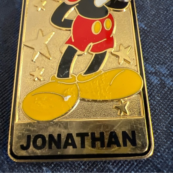 MICKEY WALT DISNEY WORLD SOUVENIR KEYCHAIN/KEYRING - Jonathan Name - Picture 3 of 9